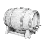 Puiset ja lasiset tynnyrit ja astiat