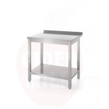 Wall table with shelf – bolted, depth 600 mm, HENDI, Profi Line, 1200x600x(H)850mm