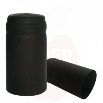Heat-shrink capsule Ø31x55mm black matte, with tear strip 100pcs