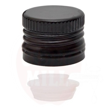 Metallkork 31,5x24mm must adapteriga, 100tk