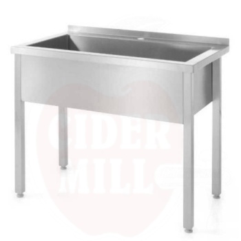 Table with single wash trough – welded, HENDI, Profi Line, 1000x600x(H)850mm