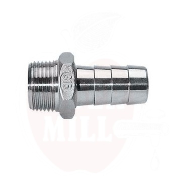 Žarnos jungtis 3/4"x16 mm išorinis sriegis, AISI 316 nerūdijantis