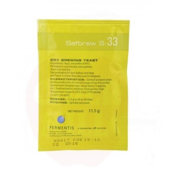 Alaus mielės BrewFerm SafAle S-33 11,5g. Galiojimo data 07.2025