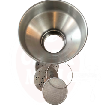Piltuvas nerūdijantis 350/175 mm, su filtru