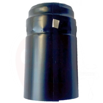 Heat shrink capsule 30.5×50 mm, black glossy, with tear strip 100pcs