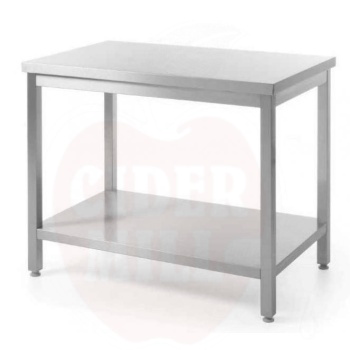 Central table with shelf – bolted, depth 600 mm, HENDI, Profi Line, 1600x600x(H)850mm