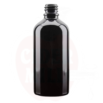 Apteek stiklinis buteliukas 100ml tamsus/violetinis 18mm kamšteliui