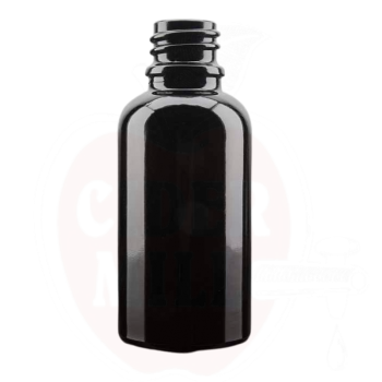Apteek stiklo buteliukas 30ml tamsus/violetinis 18mm kamšteliui
