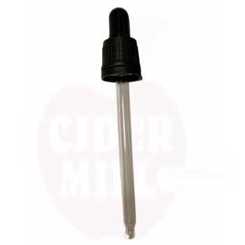 Korkas pipetė 100ml (106mm) blizgus juodas, su žiedu