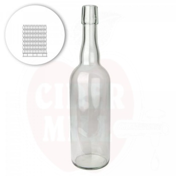 Klaaspudel 750ml flip-top 12tk, läbipaistev