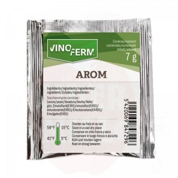 Vyno mielės Bioferm AROM 7g, baltiesiems vynams. Galioja iki 10.2027