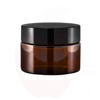 Stiklinis indelis 30ml, rudas su dangteliu