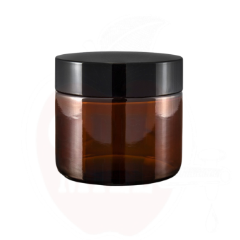 Klaaspurk 50ml, pruun korgiga