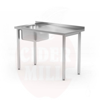 Sink table, bolted, HENDI, Kitchen Line, sink bowl on the left side, 1000x600x(H)850mm