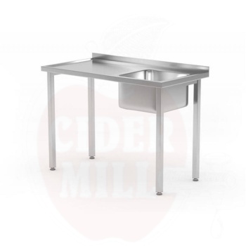 Sink table, bolted, HENDI, Kitchen Line, sink bowl on the right side, 1000x600x(H)850mm