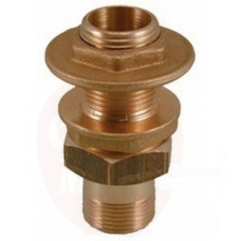 Läbiviik messing 1/2"VKx3/4"VK, 2 tihendit