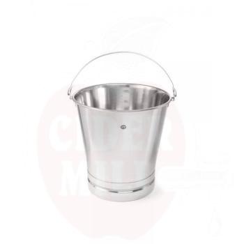 Graduated stainless steel bucket - 10 litre