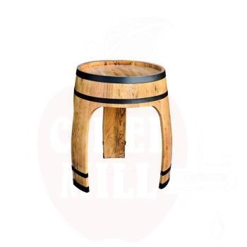 Oak barrel table 58x47cm