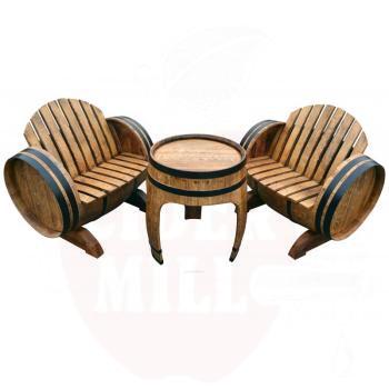 Furniture set Barrel-2 56x77cm + 2-chairs