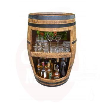 Eichenfass-Serviertisch Barrel-Wet 70x96cm