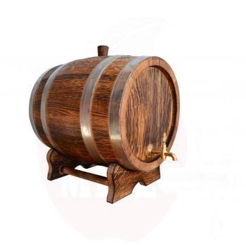 Barrel 10l dark with brass valve and black rims+medium roast