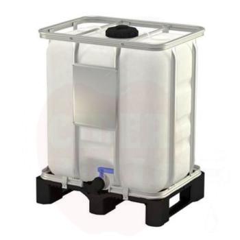 Konteiners IBC 300l plastmasas, uz stipras plastmasas pamatnes