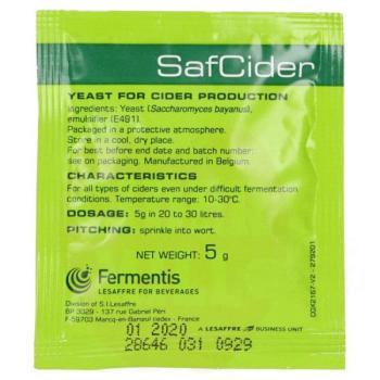 SafCider Cider Yeast 5g, for 20-30l. Best before 11.2027