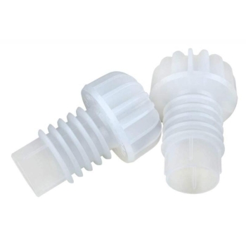 White plastic cork with finned steam (100 pieces)