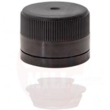 Plastic screw cap with black drop-out ⌀31.5 (100 pcs)