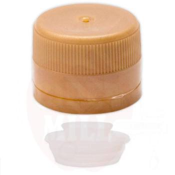 Plastic screw cap with gold drop-out ⌀31.5 (100 pcs)