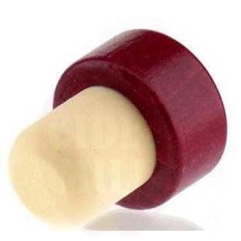 Synthetic T-cap 19mm 35/29mm 500pc, wood bordeaux