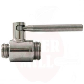 Stainless steel ball valve 1/2 "x 3/4" M / M