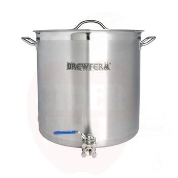 Stainless steel pot 70l, with valve