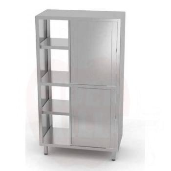 Doppelseitiger Edelstahlschrank 1200x600x(H)850mm, Schrank unten