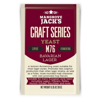 Dried brewing yeast Bavarian Lager M76 - 10 g - Mangrove Jack's Craft Series
