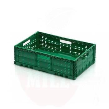 Augļu kaste, plastmasas kaste 60x40x22cm, 45L/20kg saliekama