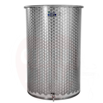 INOX wine tank 200 l with outlet valve