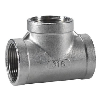 T-Fitting 1/2 BSPP Female x BSPP Female x BSPP Female - Stainless Steel AISI 316