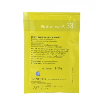 Fermentis dried brewing yeast SafAle S-33 11,5 g