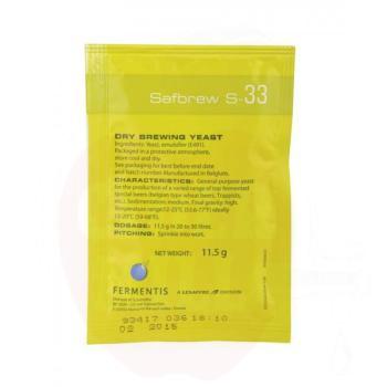 Õllepärm BrewFerm SafAle S-33 11,5g. Säilivus 07.2025