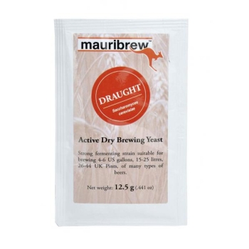 dried brewing yeast mauribrew Draught 12,5 g
