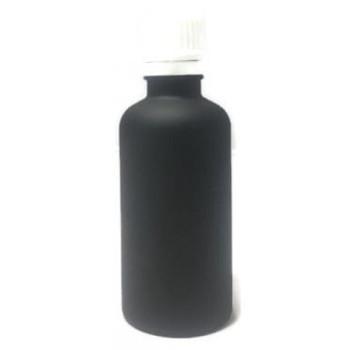 Matte black glass bottle 50ml