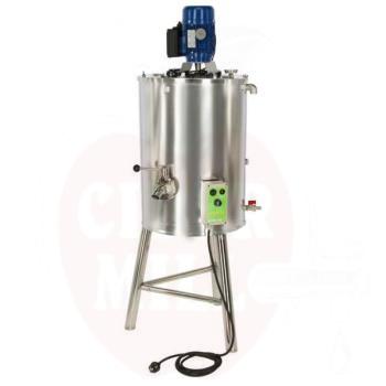 Calf's milk warmer 50 l+Cover with stirrer+Tripod for milk warmer+thermometer