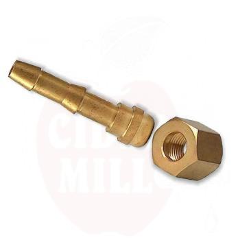 Hose connection set for reductor with nut