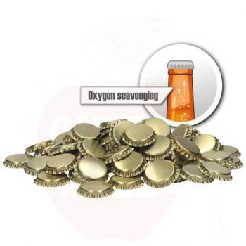 Crown corks 26 mm - oxygen scavenging - gold - 1,000 pcs