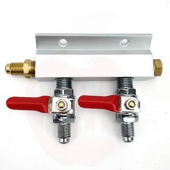 Duotight two-way manifold gas line splitter 1/4"