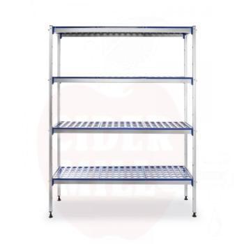 Aluminium storage rack 1280x405x(H)1685