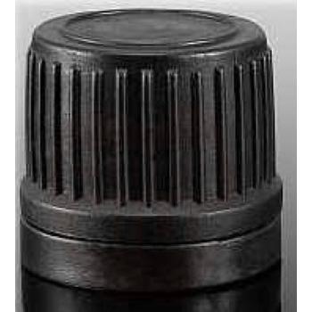 Muovikorkki 18 mm GL18, musta, rengas