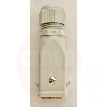 Industrial plug 3/4pol. complete 9,00 pc. 16,75 25,00 113,06 (1) 3/4pol + PE, plastic, screw connection