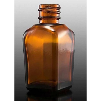 Squere glass bottle 20ml in brown